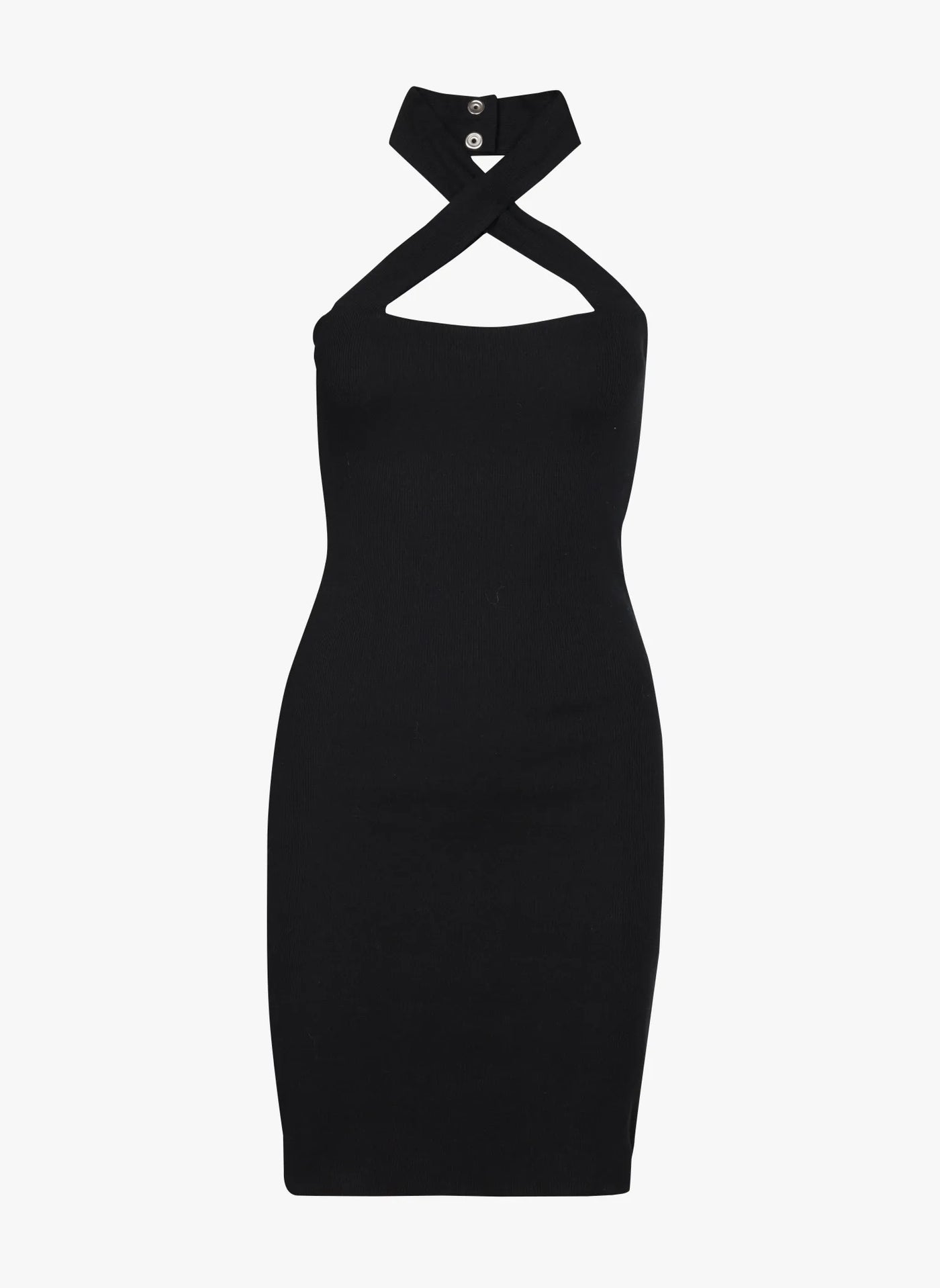 Iro Ahiga black short form-fitting cotton dress