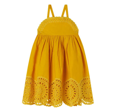 Stella McCartney Kids - Broderie Anglaise Dress | Yellow