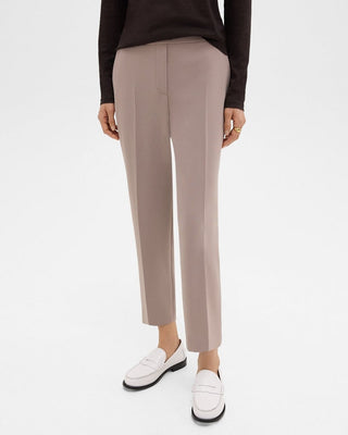 Theory - Treeca Pull-On Pant in Admiral Crepe in Cinder