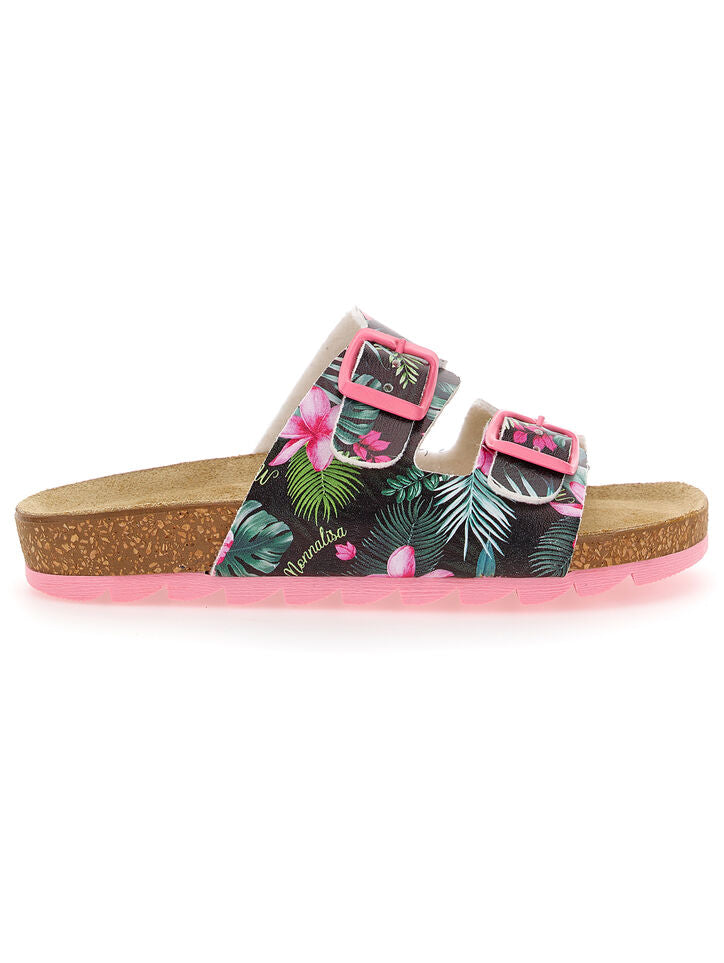 MONNALISA- Jungle sandals with double buckle
