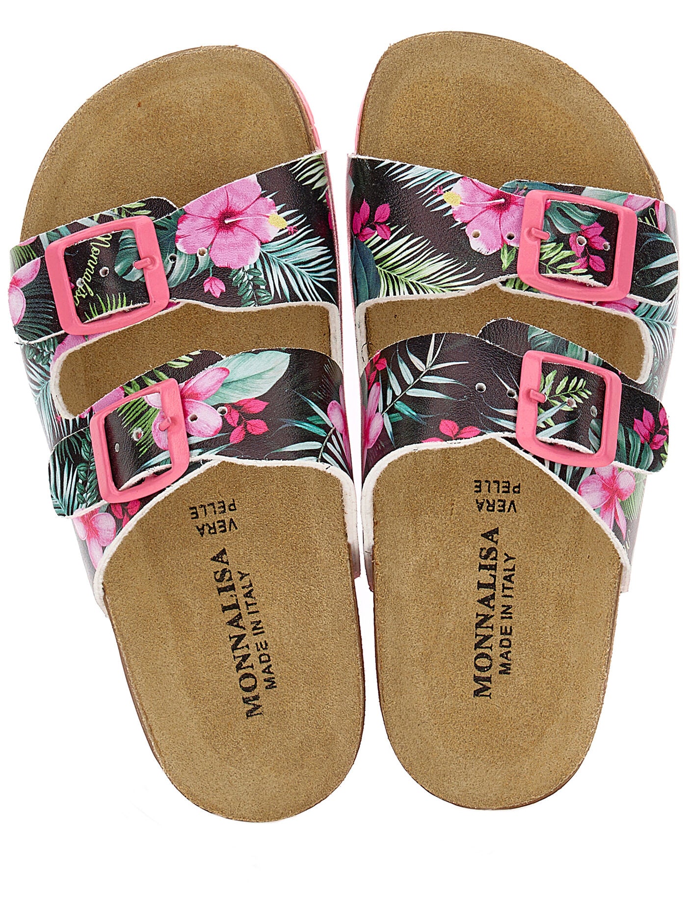 MONNALISA- Jungle sandals with double buckle