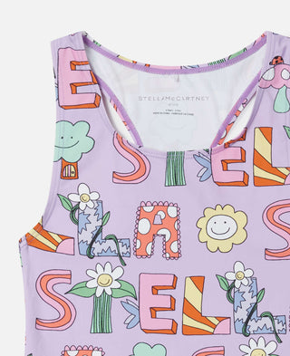 Stella McCartney Kids - Lettering Print Swimsuit