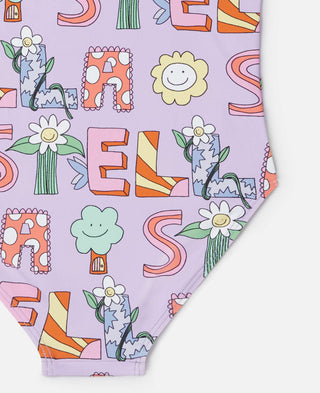 Stella McCartney Kids - Lettering Print Swimsuit