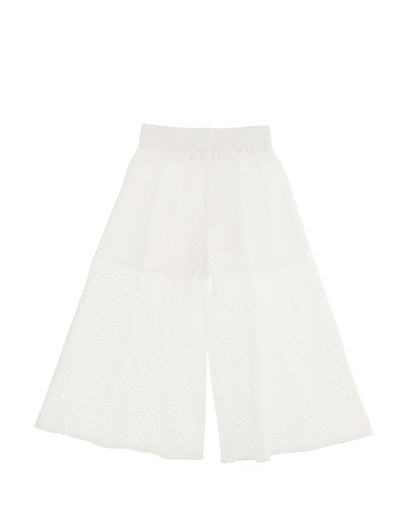 Monnalisa - Broderie anglaise lace trousers
