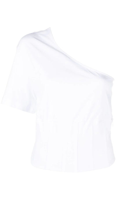 Federica Tosi boned-bodice one-shoulder T-shirt