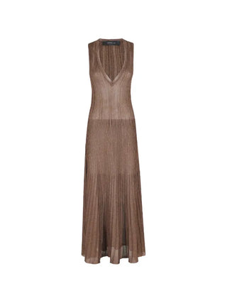 Federica Tosi - Long Knitted V-neck Dress