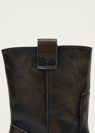Alohas - Rajan Vintage Effect Brown Leather Boots