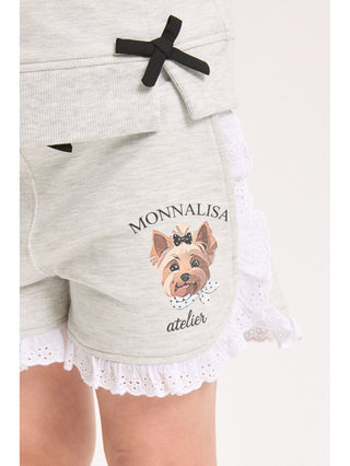Monnalisa - Shorts with Sangallo Ruffles