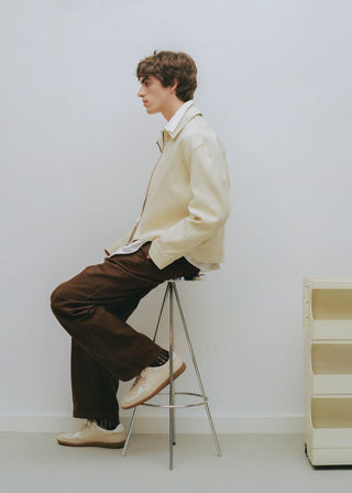 Alohas - Tb.490 Rife Grain Cream Leather Sneakers