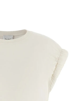 Nude - Sleeveless T-shirt with Sleeve Detail