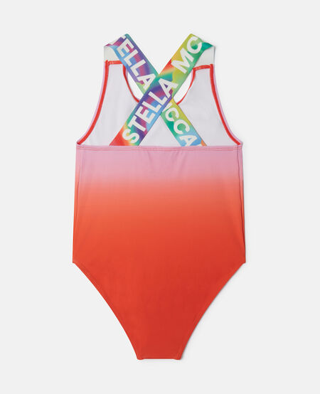 Stella McCartney Kids - Logo Tape Ombré Swimsuit