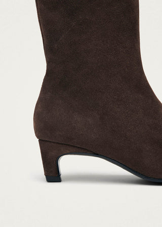 Alohas - Ambar Suede Brown Leather Ankle Boots