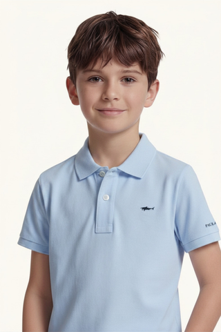 Paul and Shark - Polo T-Shirt in Sky Blue