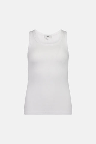 Rebe - Ribbed Tank Top White