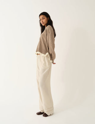 The.Garment - Como Crochet V-Neck Beige Melange