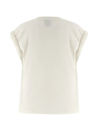 Nude - Sleeveless T-shirt with Sleeve Detail