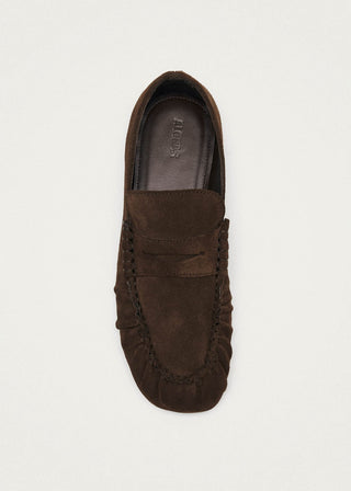 Alohas - Aven Suede Brown Leather Loafers