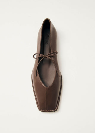 Alohas - Sway Chestnut Brown Leather Ballet Flats
