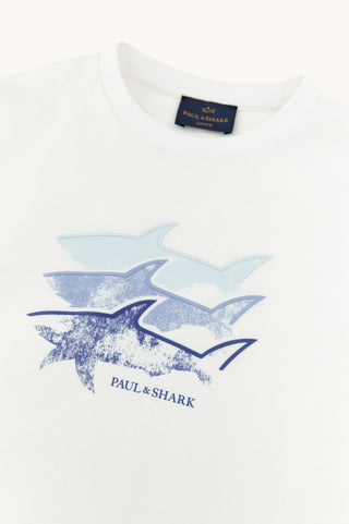Paul and Shark - T-Shirt With Shark Motif