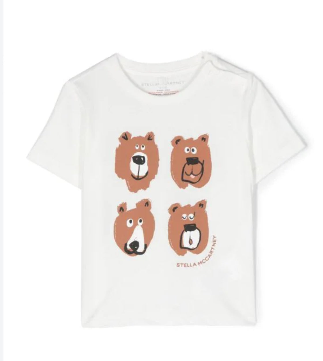 Stella McCartney Kids - Ivory Bear T-Shirt