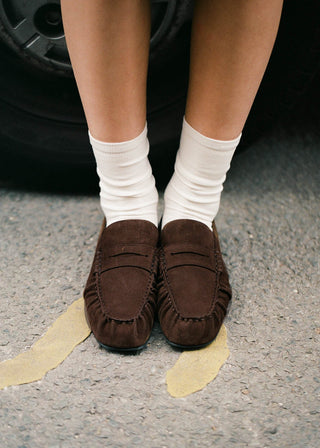 Alohas - Aven Suede Brown Leather Loafers
