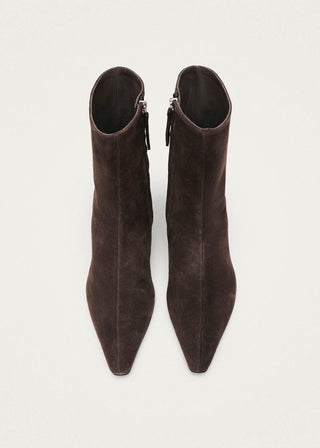 Alohas - Ambar Suede Brown Leather Ankle Boots