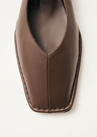 Alohas - Sway Chestnut Brown Leather Ballet Flats