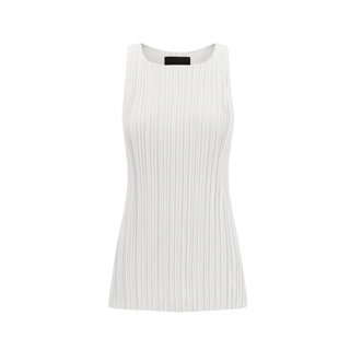 Gongdid Design - Sleevles Top Plisse in White