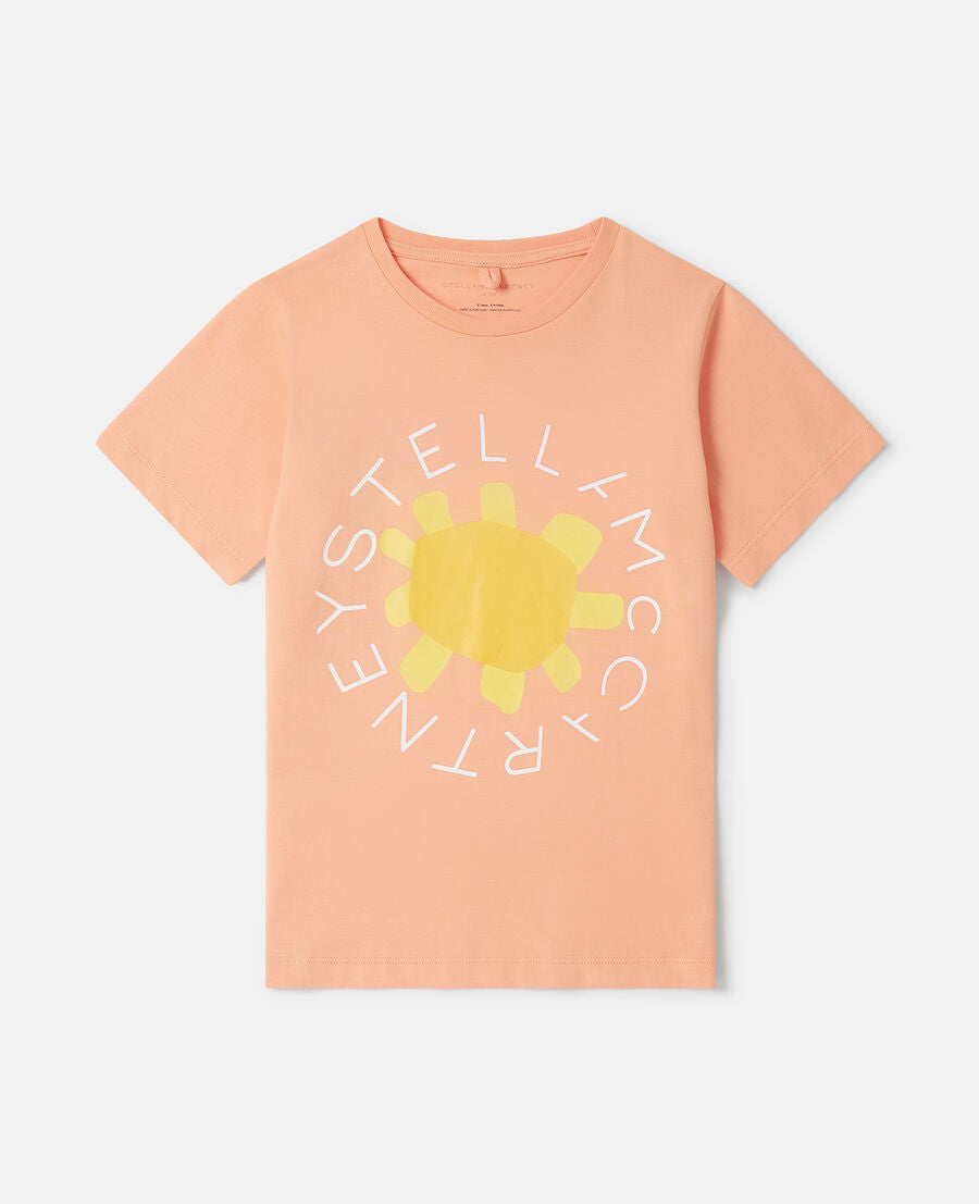 Stella McCartney Kids - Medallion Logo Sunflower T-Shirt