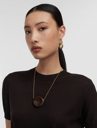 Joseph - Bean Pendant Resin Necklace