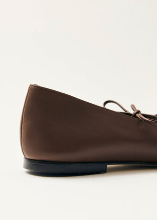 Alohas - Sway Chestnut Brown Leather Ballet Flats