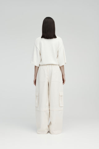 Rebe - Convertible Cargo Trouser in Ecru