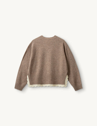 The.Garment - Como Crochet V-Neck Beige Melange