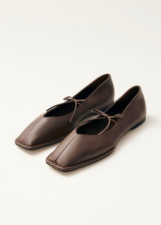 Alohas - Sway Chestnut Brown Leather Ballet Flats