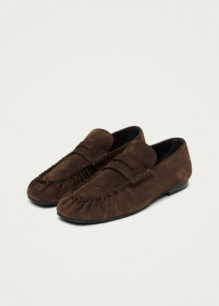 Alohas - Aven Suede Brown Leather Loafers