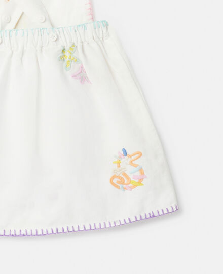 Stella McCartney Kids - Summer Doodles Embroidery Pinafore Dress