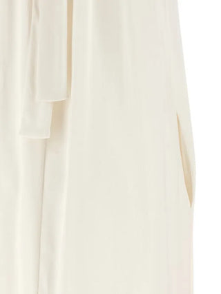 Nude - Sleeveless Floor length Dress in Offwhite