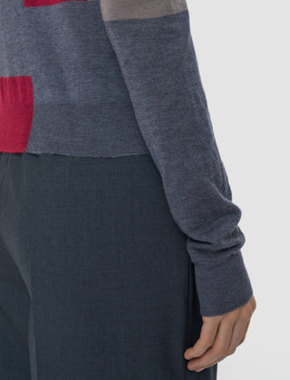 Joseph - Overlay Cashair Round Neck Jumper