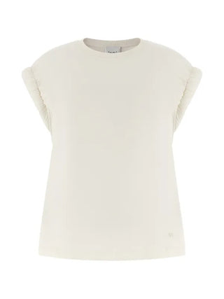 Nude - Sleeveless T-shirt with Sleeve Detail