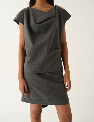 The.Garment - Grand Drape Top Grey Melange