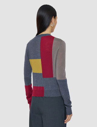 Joseph - Overlay Cashair Round Neck Jumper