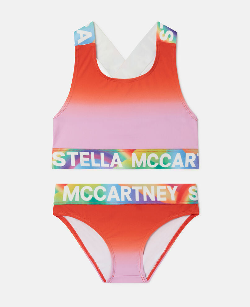 Stella McCartney Kids - Logo Tape Ombré Bikini Set