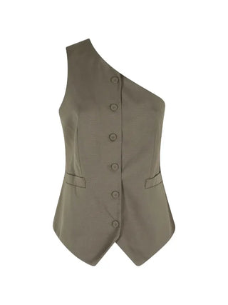 Federica Tosi - One Shoulder Canvas Vest