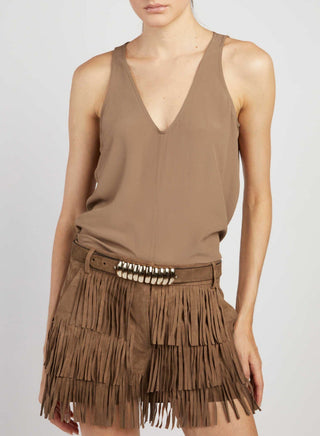 Federica Tosi - Canotta Plain in Camel