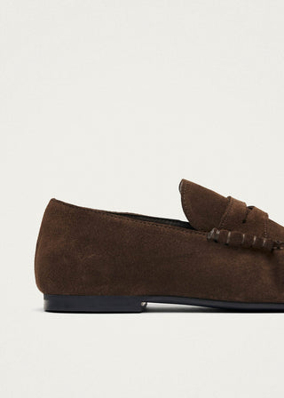 Alohas - Aven Suede Brown Leather Loafers