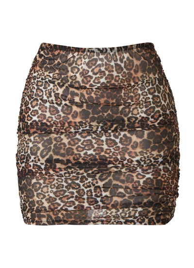 Stefania Frangista Alexa vintage leopard skirt