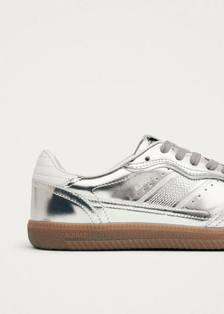 Alohas - Tb.490 Shimmer Recycled Silver Cream Leather Sneakers