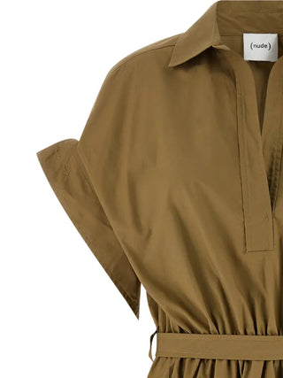 Nude - S/S Polo Neck Cotton Dress