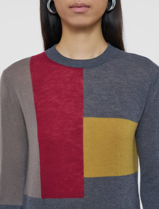Joseph - Overlay Cashair Round Neck Jumper