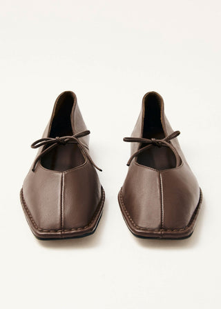 Alohas - Sway Chestnut Brown Leather Ballet Flats
